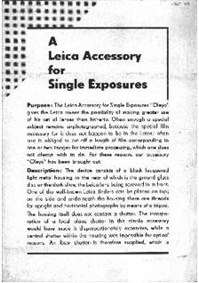 Leica OLEYO manual. Camera Instructions.